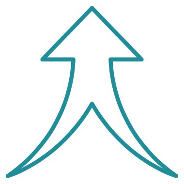 Kontur vektör simge yukarı ok birleştirme