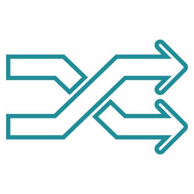 Okları yatay kontur vektör simge mix