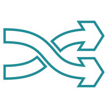 Okları yatay kontur vektör simge mix