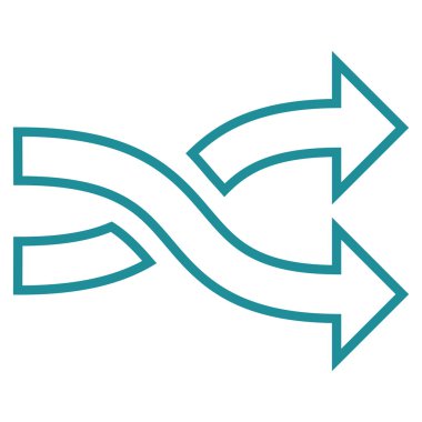 Okları yatay kontur vektör simge mix