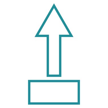 Çekme oku kadar inme vektör simgesi