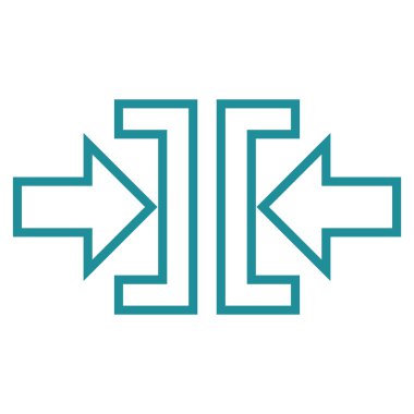 Basınç yatay ince çizgi vektör simgesi