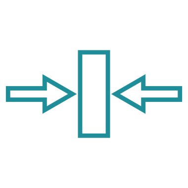 Basınç yatay kontur vektör simgesi