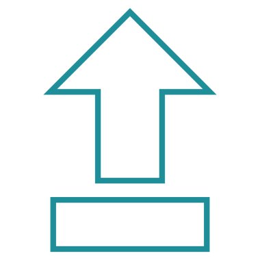 Çekme oku kadar ince çizgi vektör simgesi