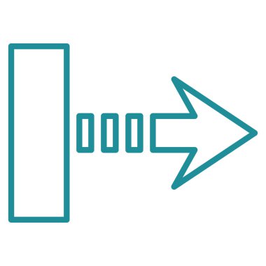 Çekme oku şu kontur vektör simgesi