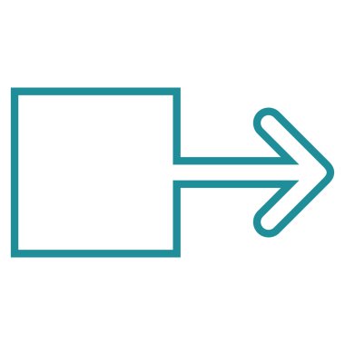 Çekme oku doğru anahat vektör simgesi