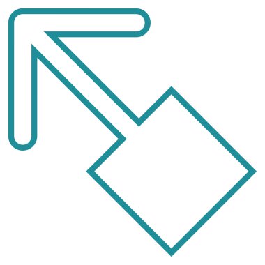 İnce çizgi vektör simge sol çekin