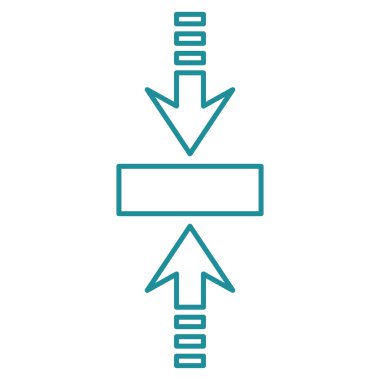 Basınç dikey kontur vektör simgesi