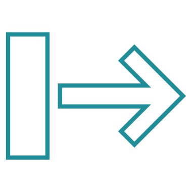 Çekme oku şu kontur vektör simgesi