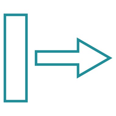 Çekme oku şu kontur vektör simgesi