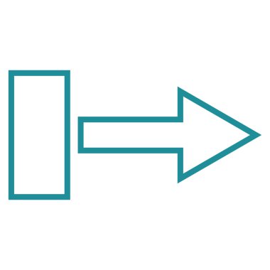 Çekme oku şu kontur vektör simgesi