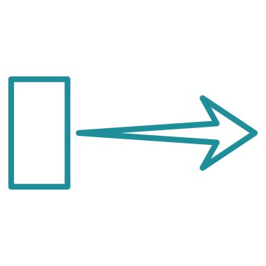 Çekme oku şu kontur vektör simgesi