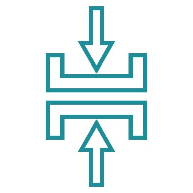 Basınç dikey kontur vektör simgesi