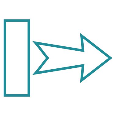 Çekme oku şu ince çizgi vektör simgesi