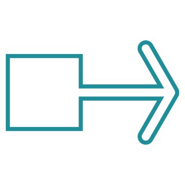 Çekme oku doğru anahat vektör simgesi