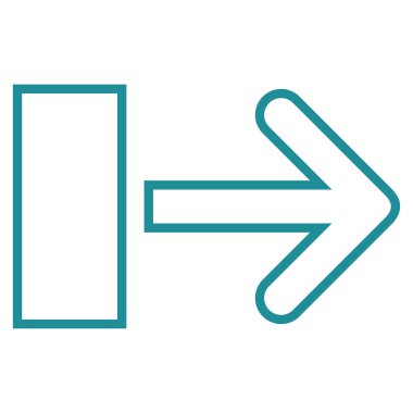 Çekme oku şu ince çizgi vektör simgesi