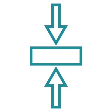 Basınç dikey kontur vektör simgesi