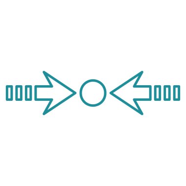 Basınç yatay anahat vektör simgesi