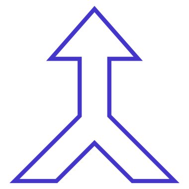 Kontur vektör simge yukarı ok birleştirmek