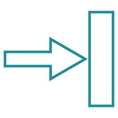 Sağ kontur vektör simgesi itmek