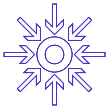 Oklar ince çizgi vektör simge sıkıştırmak