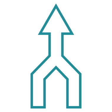 Anahat vektör simge yukarı ok birleştirmek