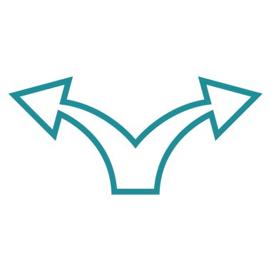 Ok sol şu ince çizgi vektör simgesi bölme