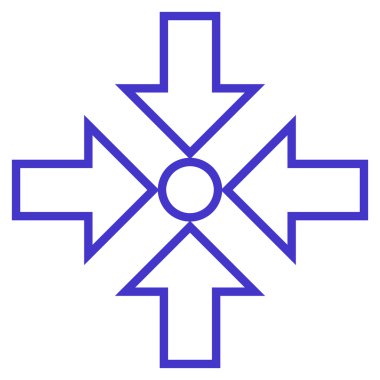 Oklar ince çizgi vektör simge sıkıştırmak