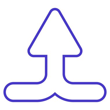 Kontur vektör simge yukarı ok birleştirmek