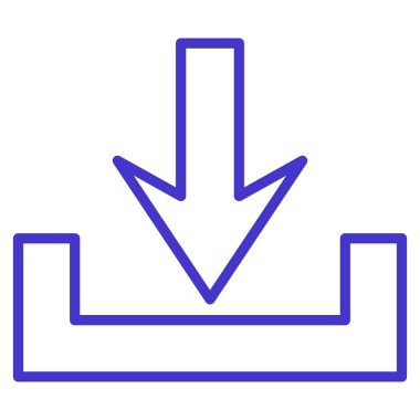 Yüklemeler kontur vektör simgesi