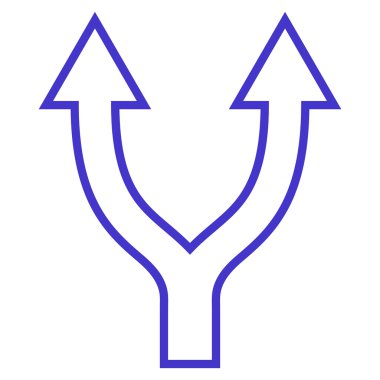 Anahat vektör simge yukarı çatallanma ok