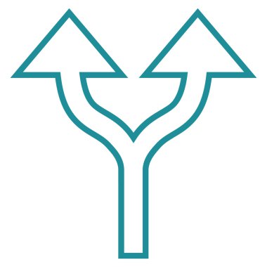 Kontur vektör simge yukarı okları bölme