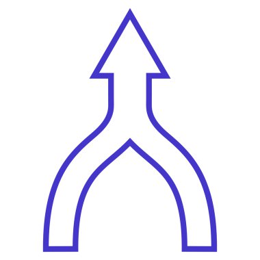 İnce çizgi vektör simge yukarı ok bağlanmak