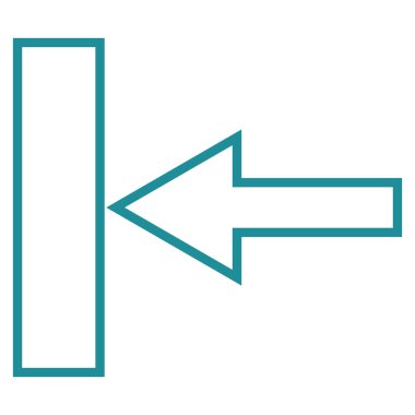 Sol kontur vektör simgesi itmek