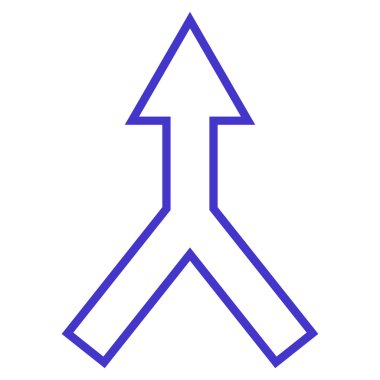 Kontur vektör simge yukarı ok bağlanmak