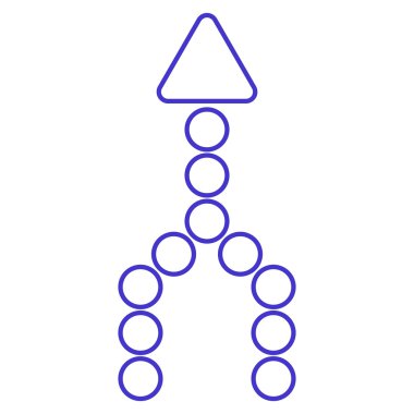 Kontur vektör simge yukarı ok birleştirmek