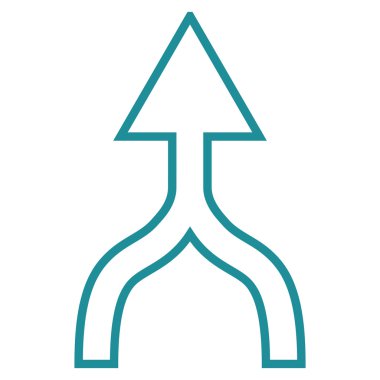 Kontur vektör simge yukarı ok birleştirmek