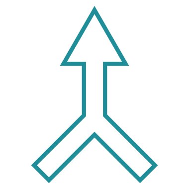 Anahat vektör simge yukarı ok birleştirmek