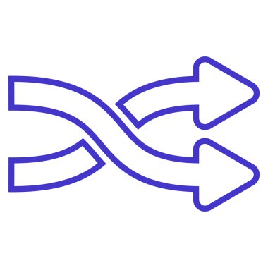 Okları yatay anahat vektör simge mix