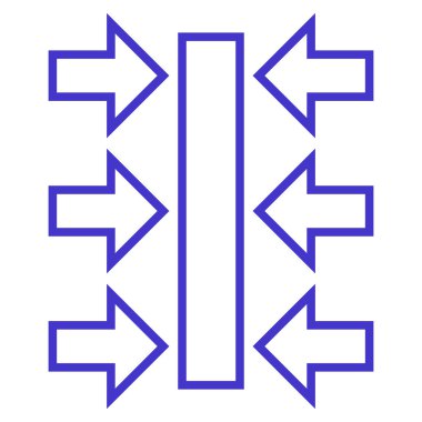 Basınç yatay kontur vektör simgesi