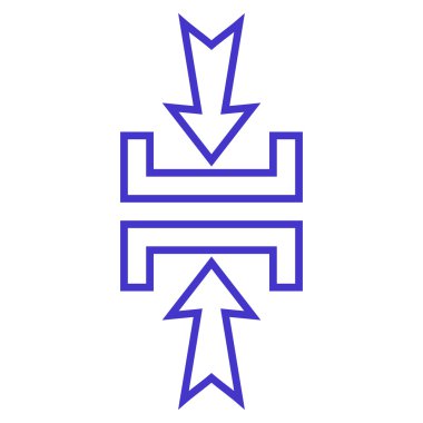 Basınç dikey anahat vektör simgesi