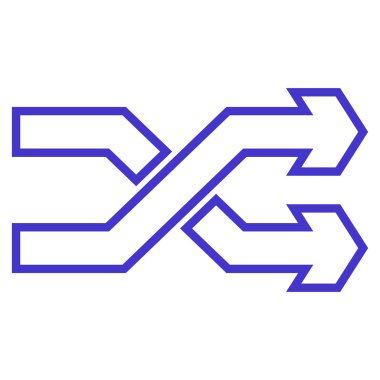 Okları yatay anahat vektör simge mix