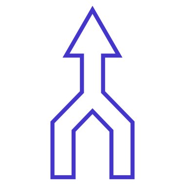 Anahat vektör simge yukarı ok birleştirmek