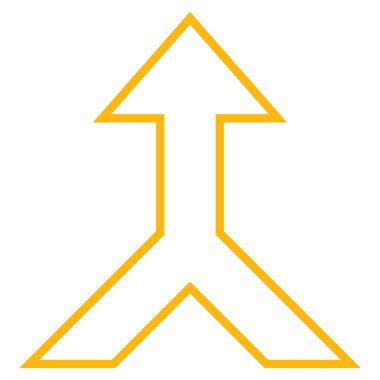 Kontur vektör simge yukarı ok birleştirmek