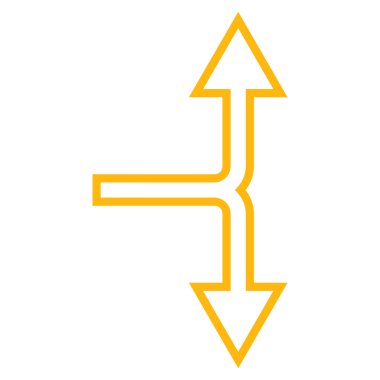 Kontur vektör simgesi aşağı yukarı seçim ok