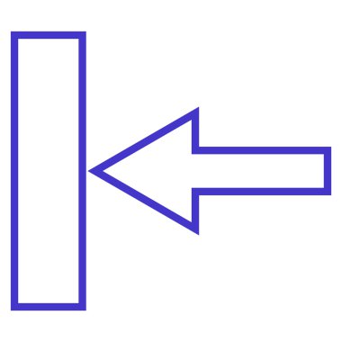 Sol kontur vektör simgesi itmek