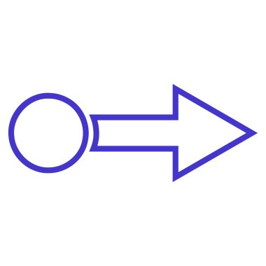 Çekme oku doğru anahat vektör simgesi