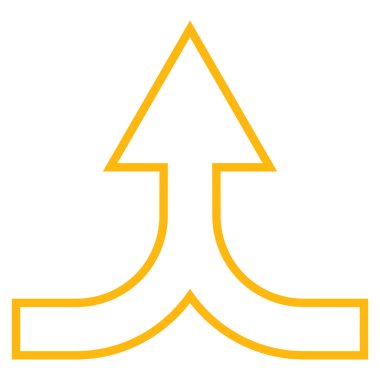 Kontur vektör simge yukarı ok birleştirmek