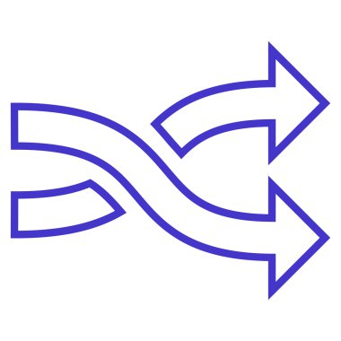 Okları yatay anahat vektör simge mix