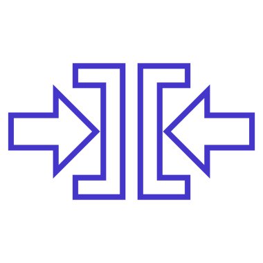 Basınç yatay anahat vektör simgesi